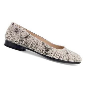 Ballerine Ecco Anine Ballerina Femme Beige Noir | FR 3PJJ